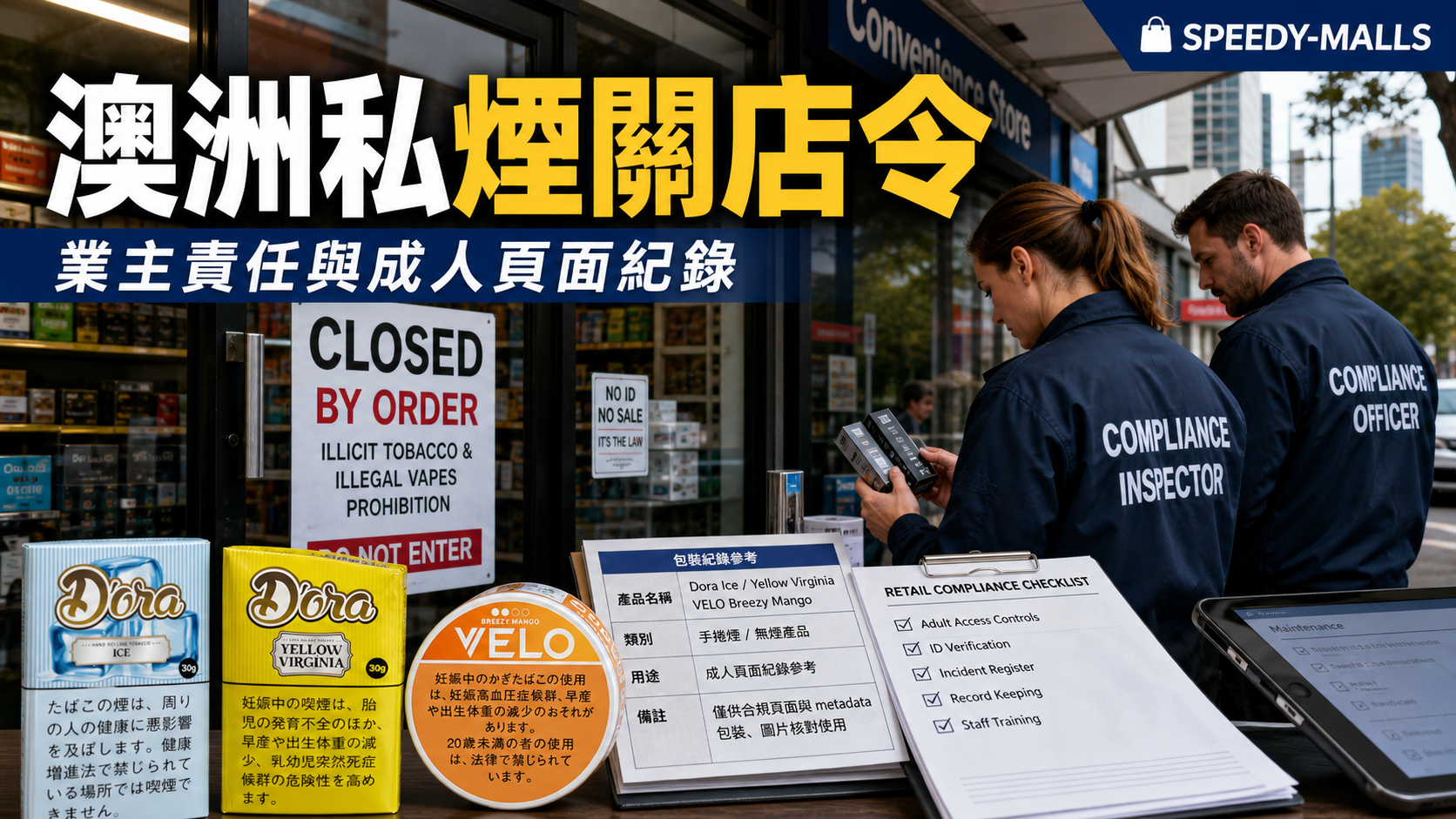 澳洲 NSW 私煙關店令：業主責任、90 日 closure order 與成人頁面紀錄 cover