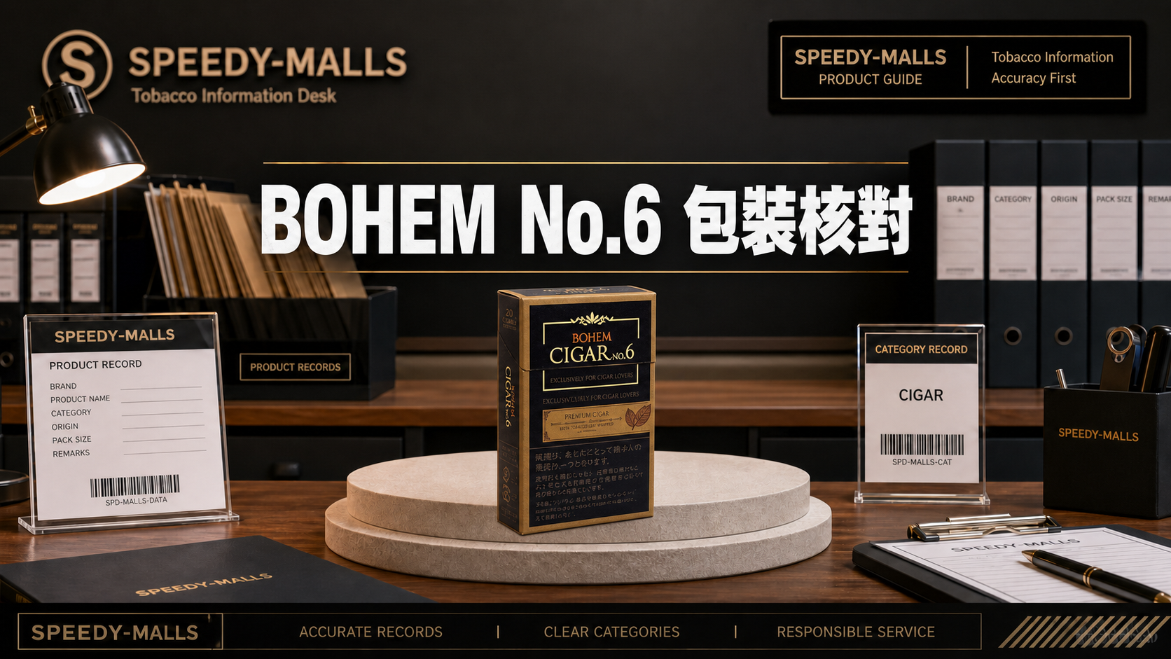 Bohem Cigar No.6 包裝核對：名稱、cigar 類別與產品圖入口