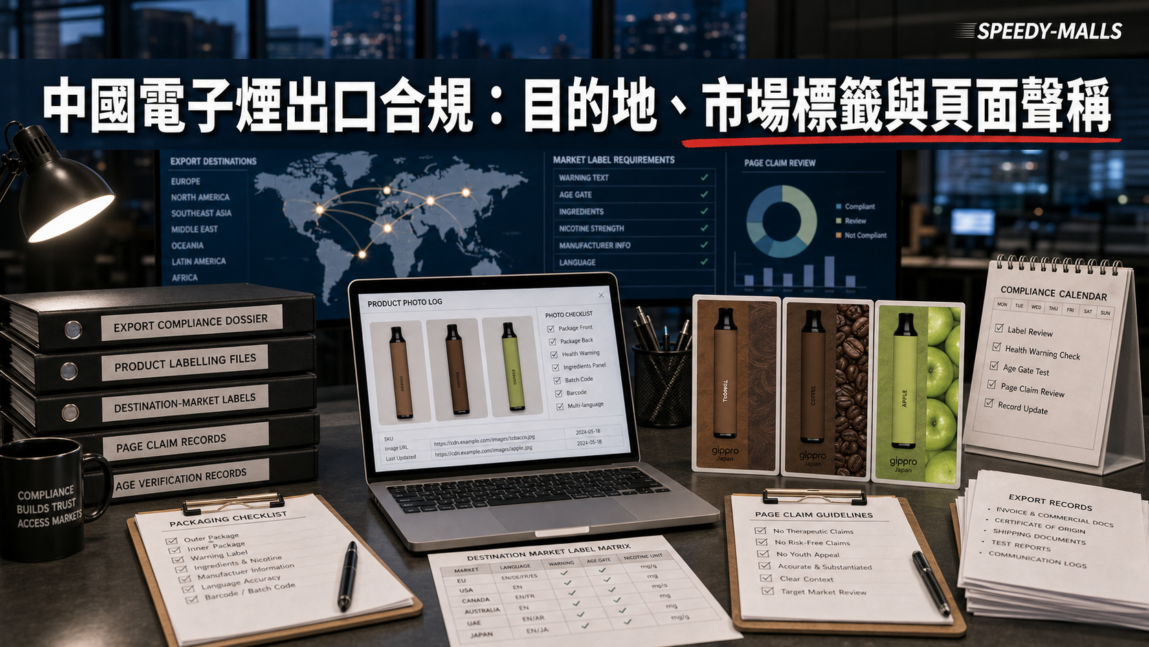 中國電子煙出口合規：目的地標籤、產品圖與成人資訊頁聲稱 cover