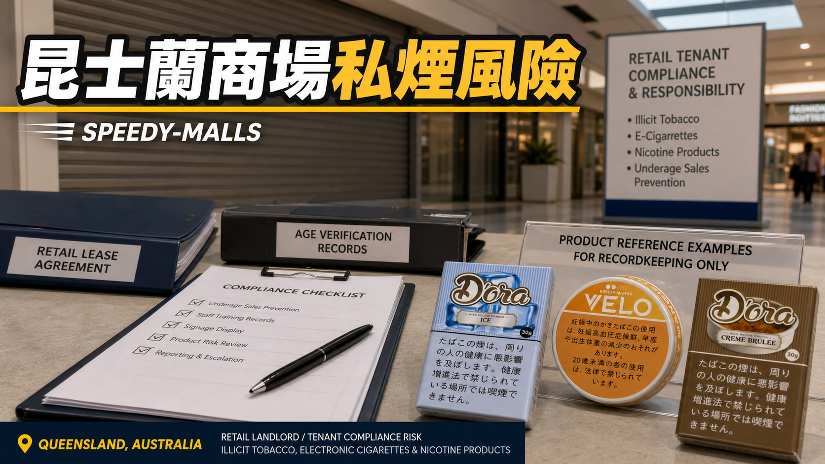昆士蘭商場私煙風險：非法煙草、電子煙與租戶記錄核對 cover