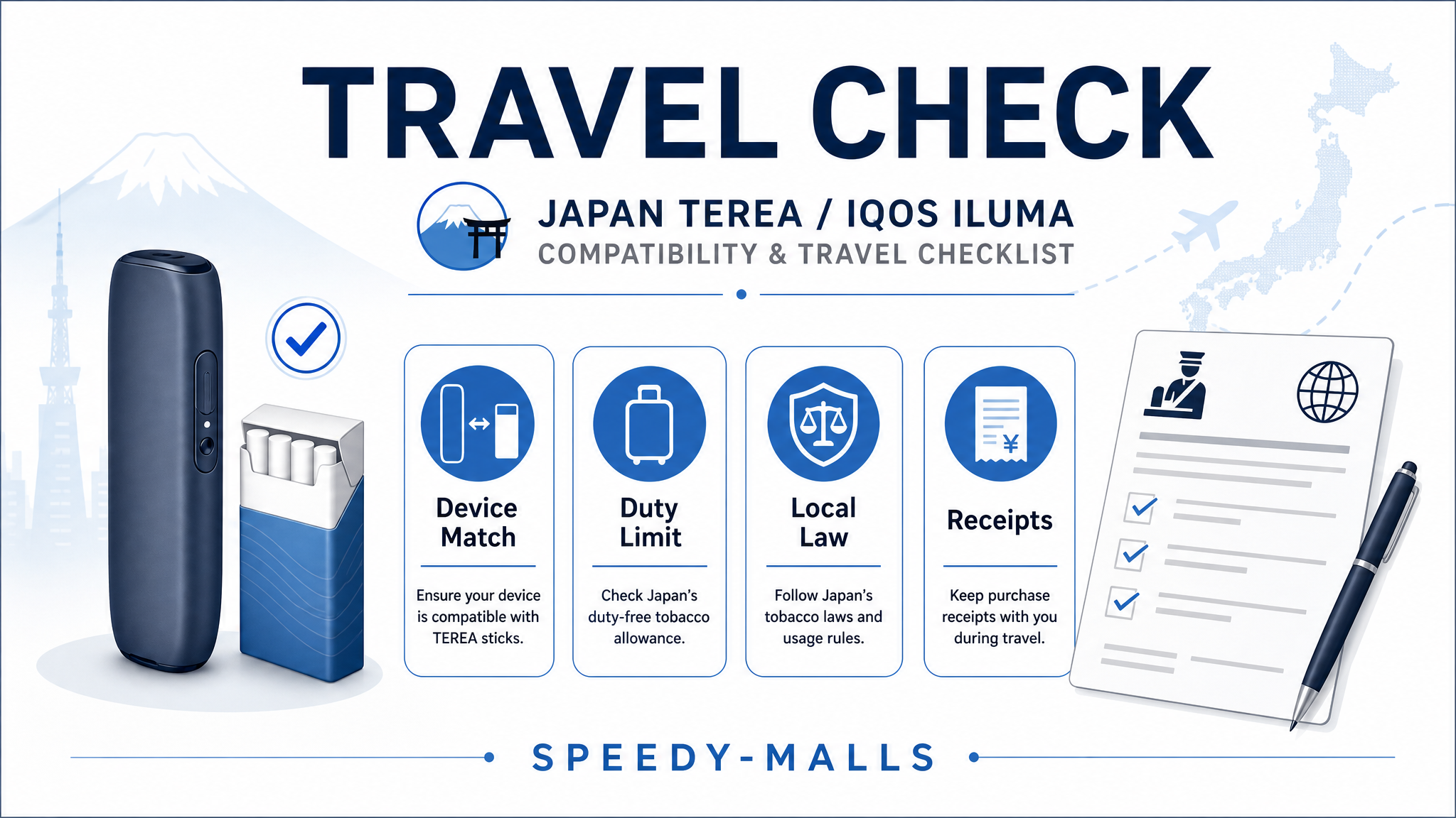 日本香烟、TEREA 与 IQOS ILUMA 旅行笔记 2026:版本、兼容性与海关提醒 supporting visual