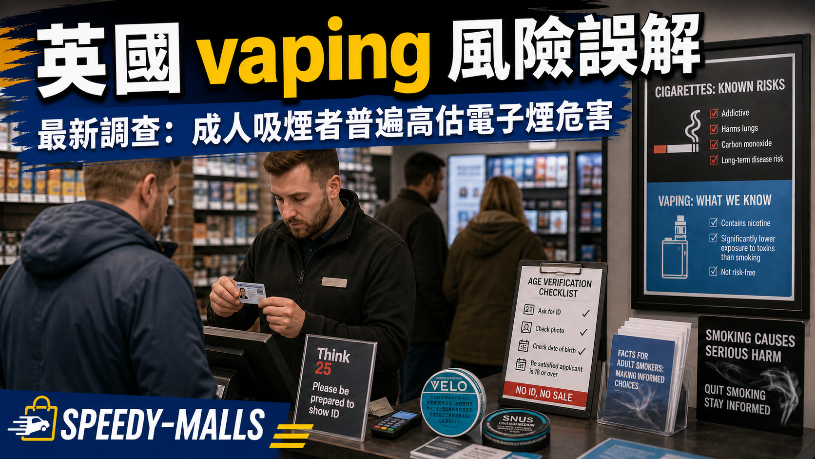 英國吸煙者誤判 vaping 風險：成人資訊頁、年齡閘與圖片聲稱點樣寫 cover