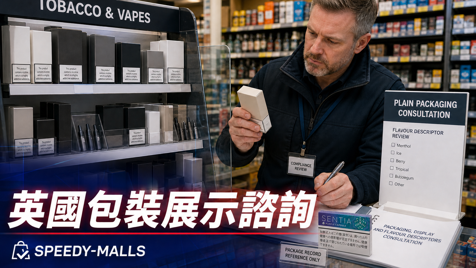 英國煙草及電子煙包裝展示諮詢：成人頁面怎樣寫 flavour descriptor cover