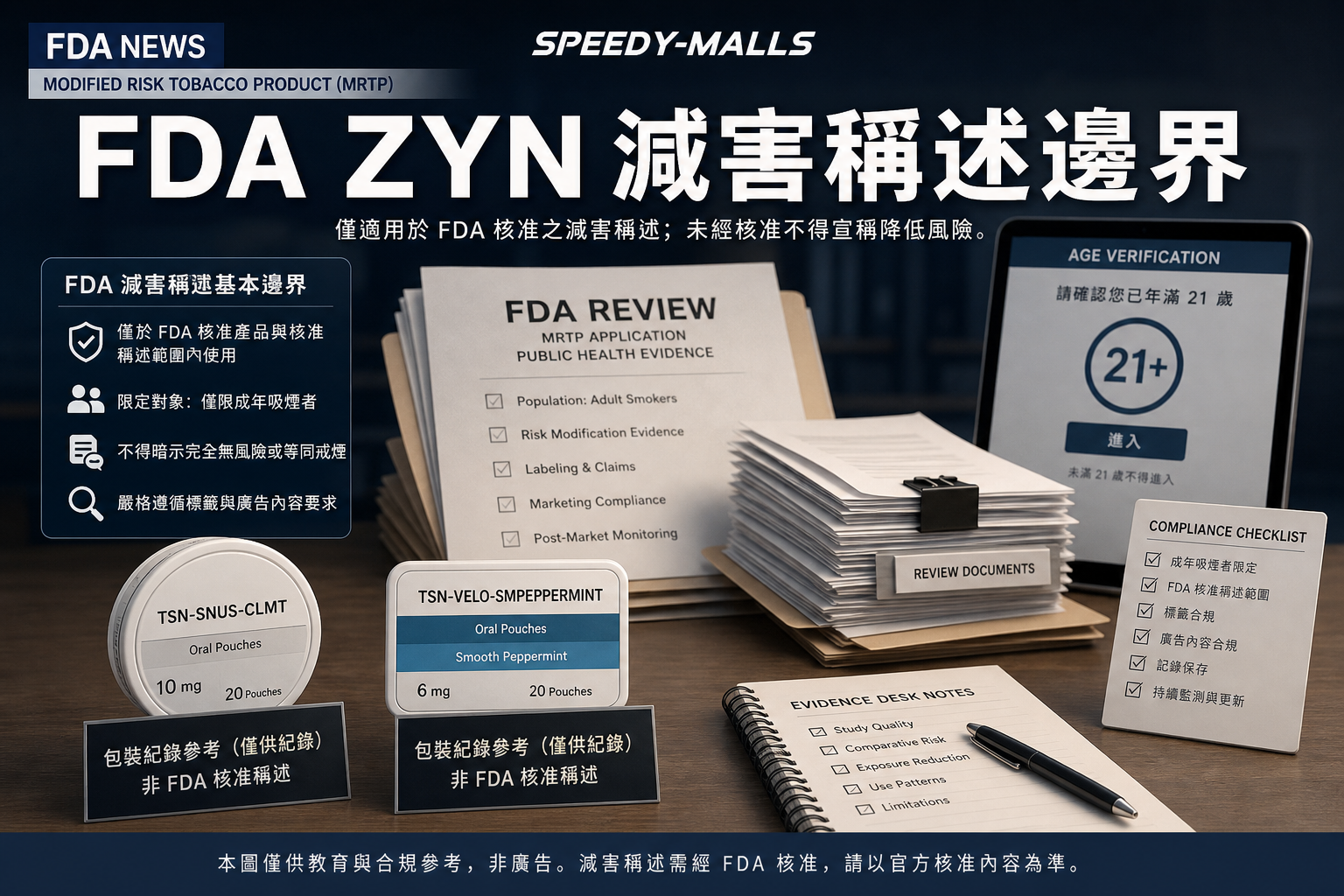 FDA ZYN modified-risk 不是安全背書：年齡閘、圖片與 claim 邊界