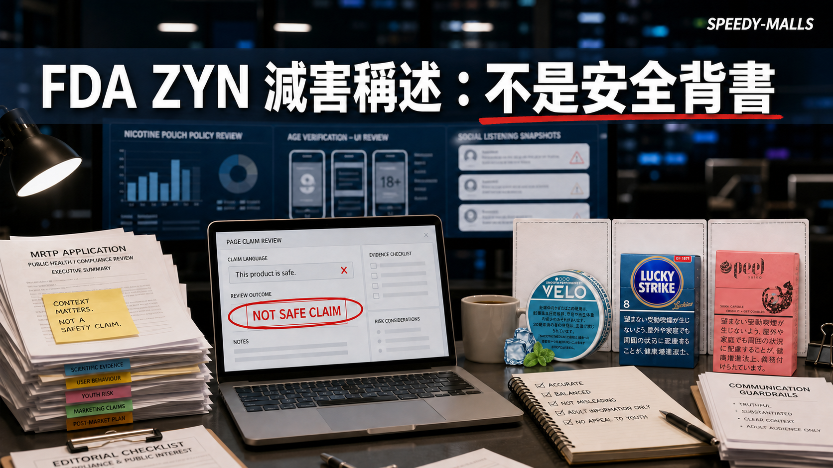 FDA ZYN modified-risk 不是安全聲稱：成人資訊頁、snippet 與產品圖核對 cover